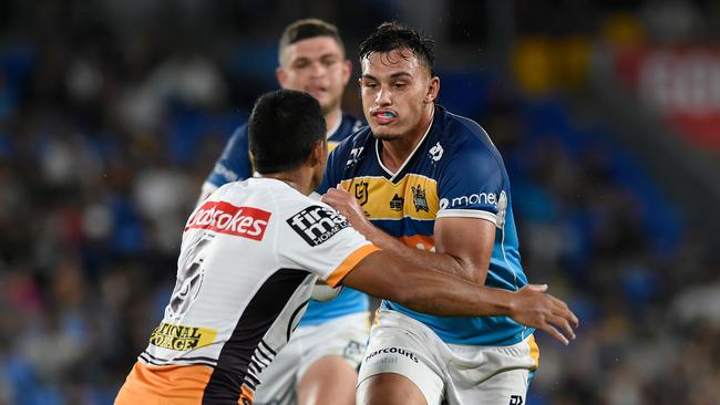 Tino Fa'asuamaleaui wanted to step up against the Broncos after a missed Round 1 game against the Warriors. Picture: Getty Images.