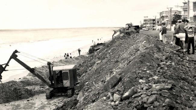 Photos of 1967 Cyclone Dinah damage on the Gold Coast. Supplied by Courier Mail Brisbane 