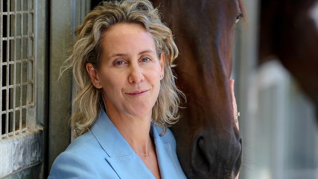 VRC Cheif Kylie Rogers at Flemington stables. Picture: Jason Edwards