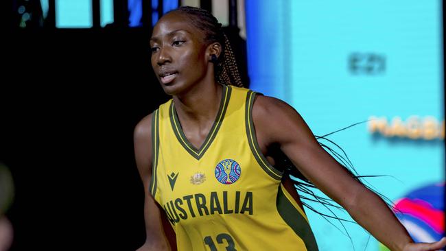 Ezi Magbegor is the next big thing in Australian women’s basketball. (Photo by Andy Cheung / AFP)