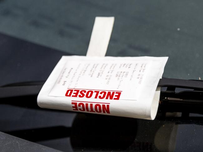 GENERIC IMAGE OF A PARKING TICKET IN THE DARWIN CBD. Picture: Floss Adams.