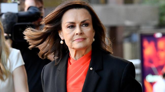 Lisa Wilkinson arrives at the Federal Court of Australia in Sydney. Picture: AAP.