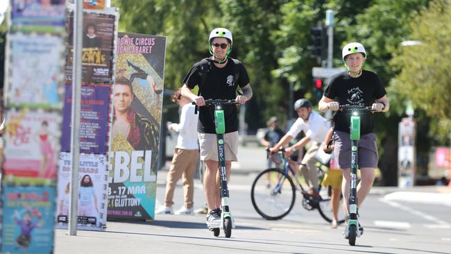 Lime scooters being used at Fringe time. Picture Dean Martin