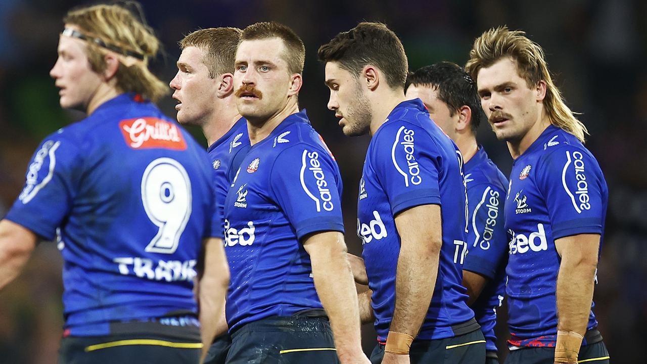 Harry Grant, Cameron Munster and Ryan Papenhuyzen have hardly played with each other in recent seasons. (Photo by Daniel Pockett/Getty Images)