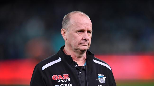 Ken Hinkley must make finals to survive. Picture: AAP Image/David Mariuz