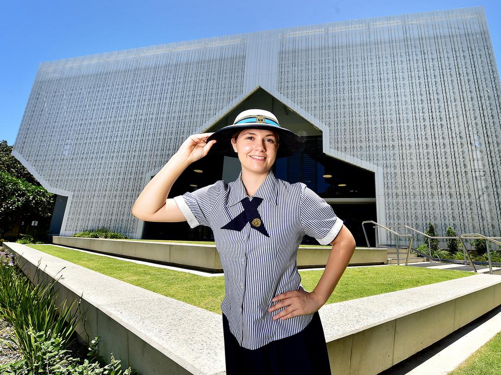 Chloe Dickinson, 17, in the new $19 million three-storey East Precinct building at St PatrickÃ&#149;s College Townsville. Picture: Shae Beplate.