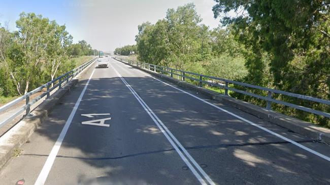 The narrow Bluewater Creek bridge on the Bruce Highway between Townsville and Ingham. Magistrate Peter Smid told Sergeant Peter John Edwards of Queensland Police Service that he was fortunate only a single vehicle was involved in the accident.