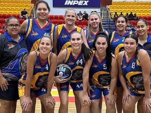 Tracy Village Jets won the grand final in the Women’s Championship Season. Picture: Darwin Basketball Association.