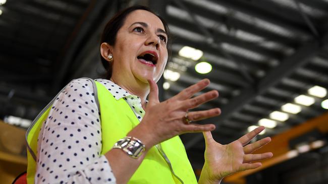 Queensland Premier Annastacia Palaszczuk has accused the Prime Minister of playing politics of the Rookwood Weir dam. Picture: AAP Image/Dan Peled