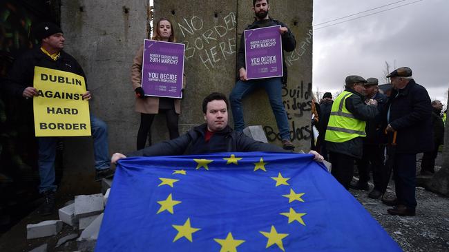 One of the main sticking points is still the ‘Irish backstop’ to prevent a hard border between north and south. Picture: Getty Images.