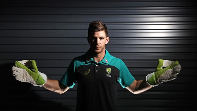 Tim Paine reveals he is battling a chronic foot injury. Picture: Luke Bowden