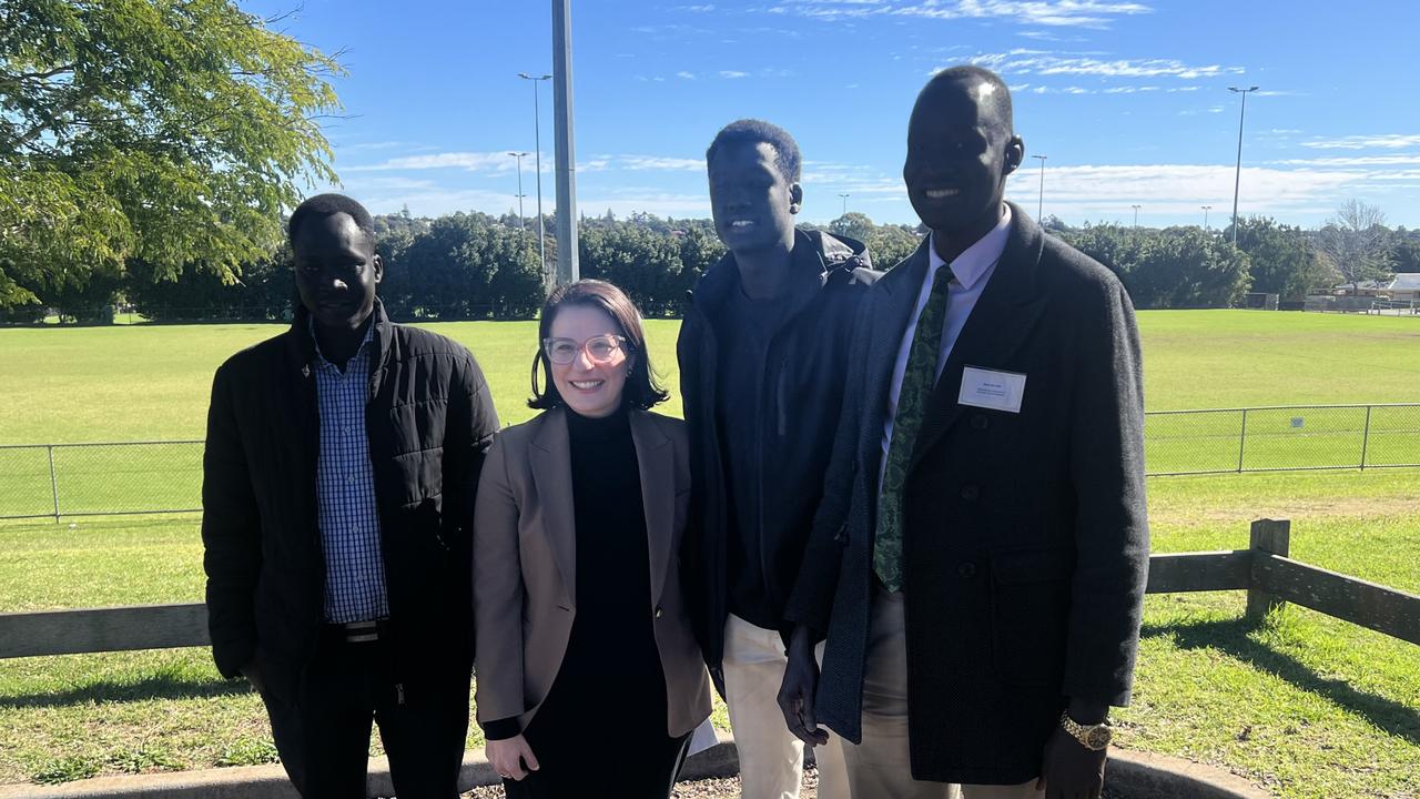 Queensland Minister for Multicultural Affairs Charis Mullen with members of the Queensland African Communities Council in Toowoomba.