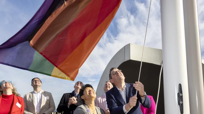 Premier Daniel Andrews opens the Victorian Pride Centre in St Kilda. Picture: NCA NewsWire / David Geraghty