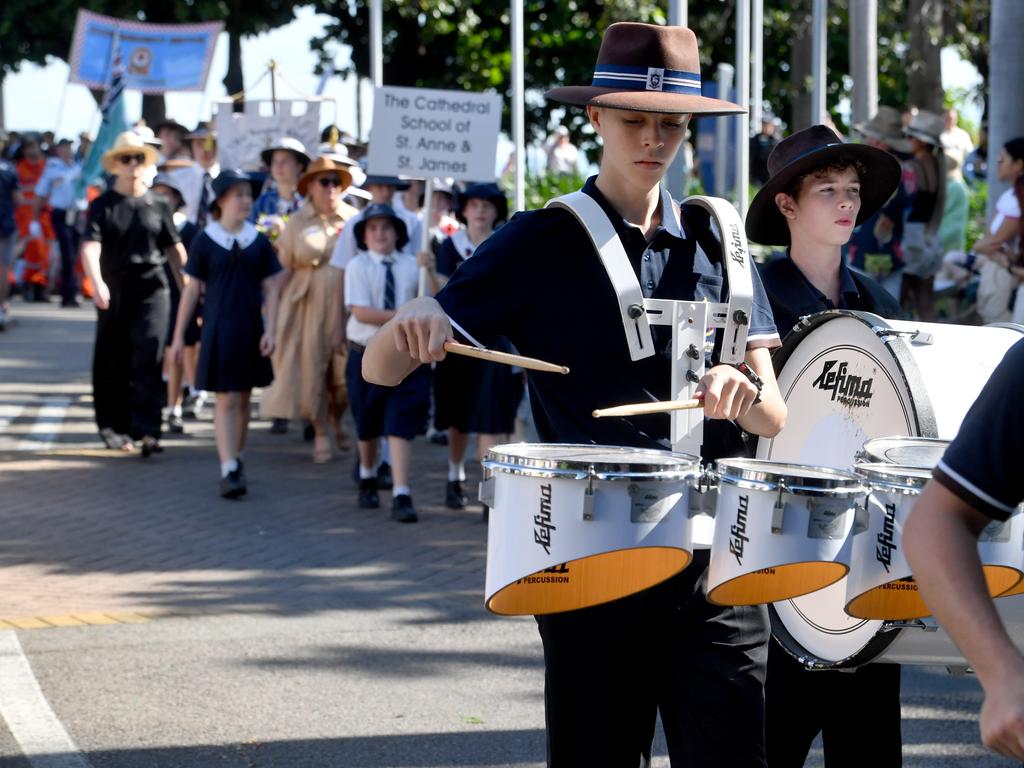 Anzac Day 2025. Strand parade in Townsville. Picture: Evan Morgan