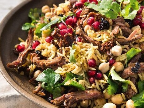 Middle Eastern lamb pilaf.