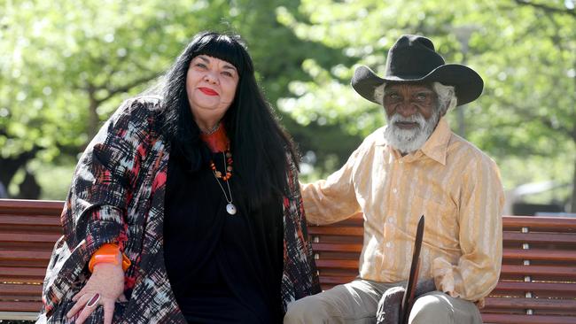 Martu elder Nyarri Nyarri Morgan with filmmaker and artist Lynette Wallworth in Adelaide.