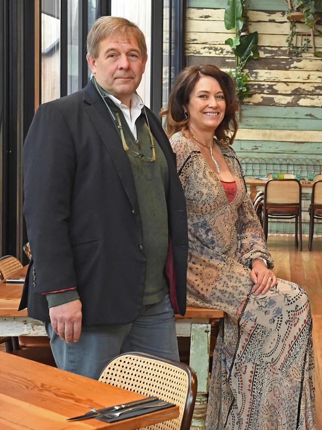 Ed and Julie Peter at the Uraidla Hotel. Picture: Tom Huntley