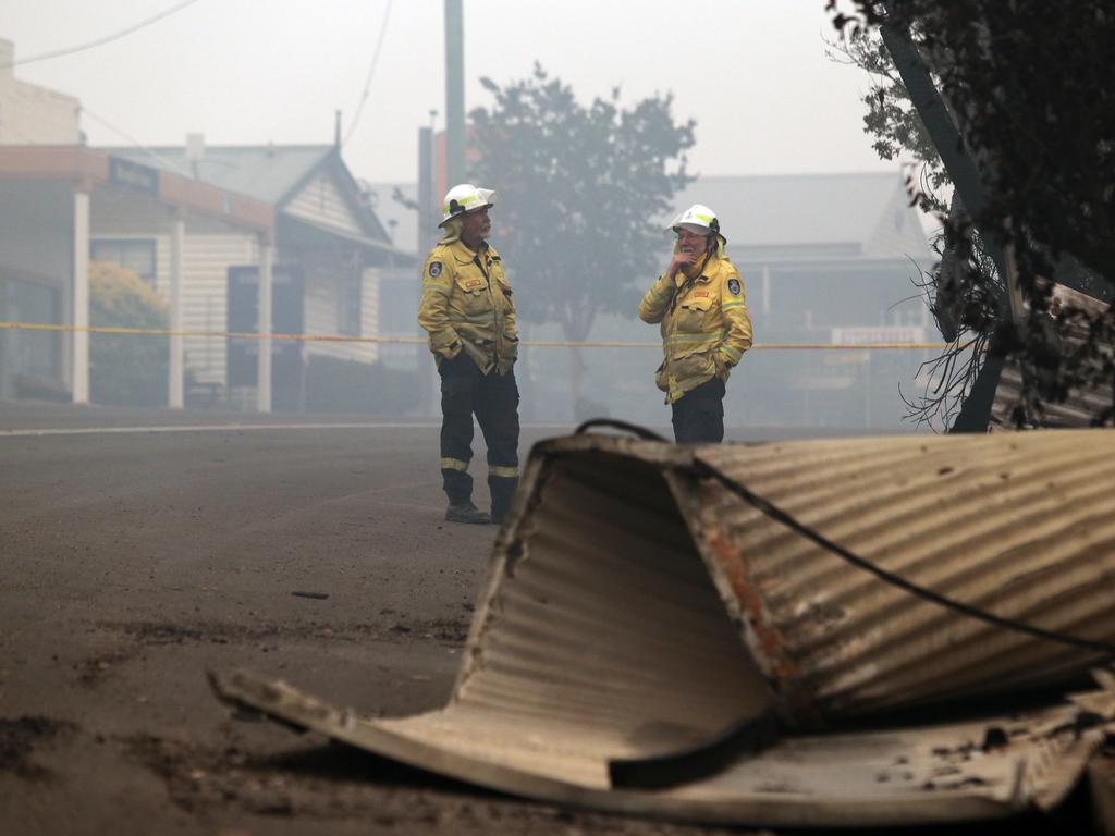 The morning after a devastating blaze destroyed homes and businesses in the small town of Cobargo. The town has been decimated by fire. Picture Gary Ramage