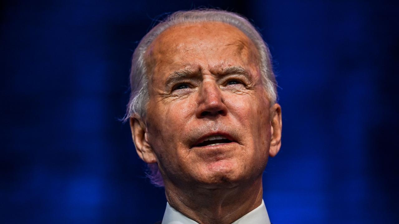 US President-elect Joe Biden speaks during a cabinet announcement event in Wilmington, Delaware. Picture: AFP