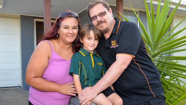 Jasmine, Tyson and Jason van Sleeuwan are a typical Logan family and are living in a rental property while their new four-bedroom house is built.