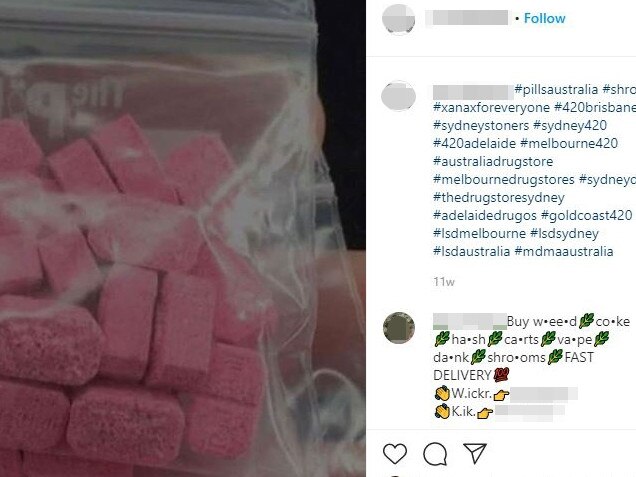 Aussie dealers blatantly advertising their wares. Picture: Instagram