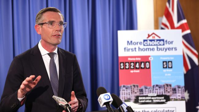 Former NSW Premier Dominic Perrottet offered first home buyers a choice to forgo stamp duty in favour of land tax payments. Picture: Damian Shaw