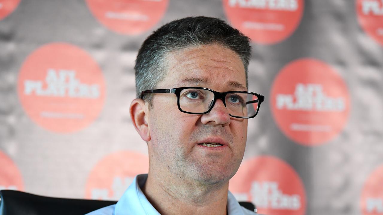 AFLPA chief executive Paul Marsh says while he expected to find players were still not reporting concussion symptoms, the reasons for their decisions were ‘concerning’. Picture: James Ross / AAP