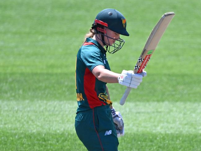 Rachel Trenaman celebrates reaching her half century. (Photo by Steve Bell/Getty Images)