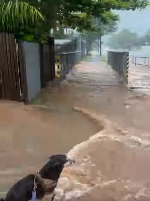 Inundation at Mayers St, Edge Hill after heavy rain on Tuesday afternoon.