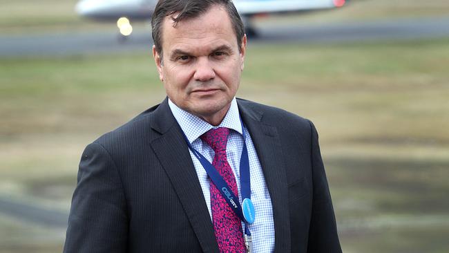 Air traffic control at Hobart airport. Air Services Executive General Manager, Air Traffic Control, Greg Hood at Hobart Airport.