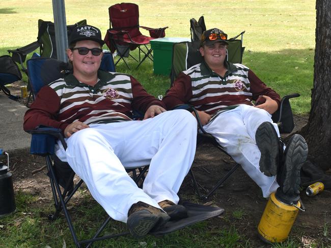 Mackenzie River's Barry and Charles Smith at Rockhampton Cricket's Country Carnival on January 25, 2025.