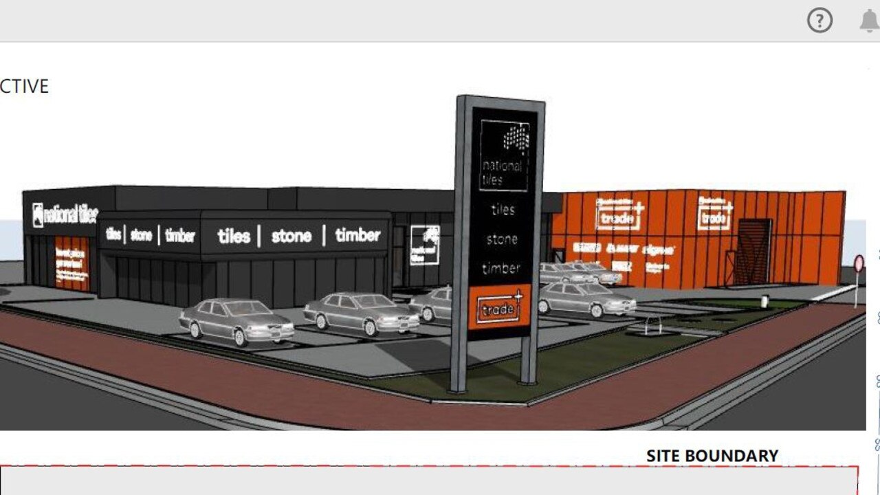 Artist's render of the proposed National Tiles outlet at 8-10 Invermay Rd, Invermay. Picture: JMC Property Group/ Artas Architects