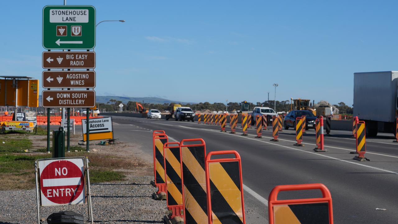 The roadworks on Main South Rd are severely impacting local businesses. August 7 2024. Picture: Dean Martin