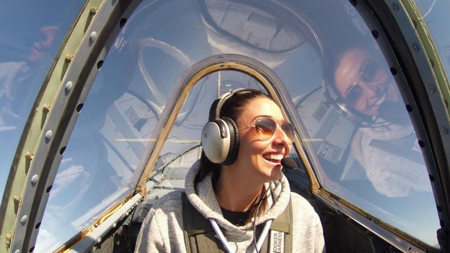 Western Downs Sports Injury Clinic owner Jess Gawne in her element flying above Chinchilla Aero Club where she is also club secretary.