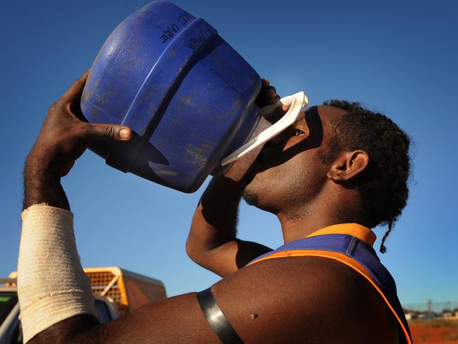 Indigenous football. McDonnell District v Anmatjere played at the community of Laramba, NT.