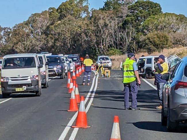 A man has died following two-vehicle crash on Princes Highway, near Donnellys Rd