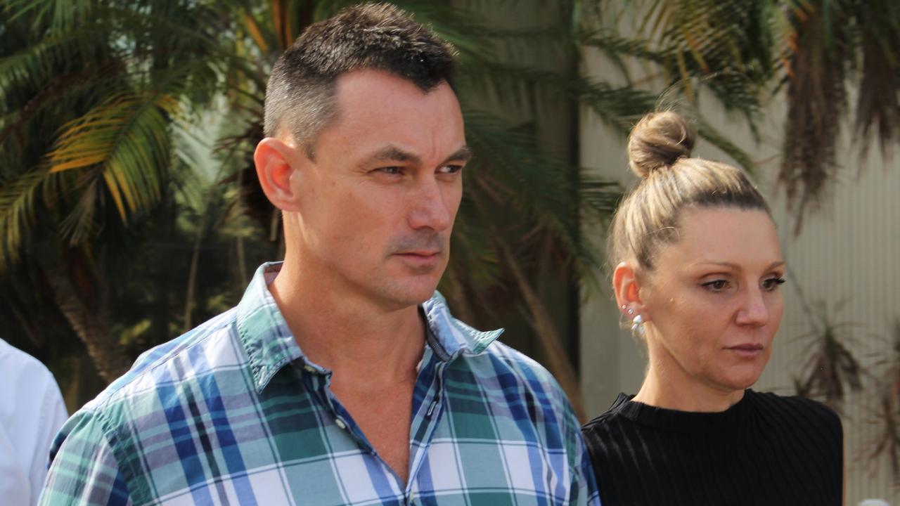 Remote Helicopters Australia owner Michael Burbidge leaves the Darwin Local Court in March after being convicted of destroying evidence. Picture: Jason Walls