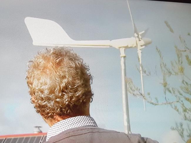 A backyard wind turbine has neighbours feuding. Photo: A Current Affair June 29, 2022