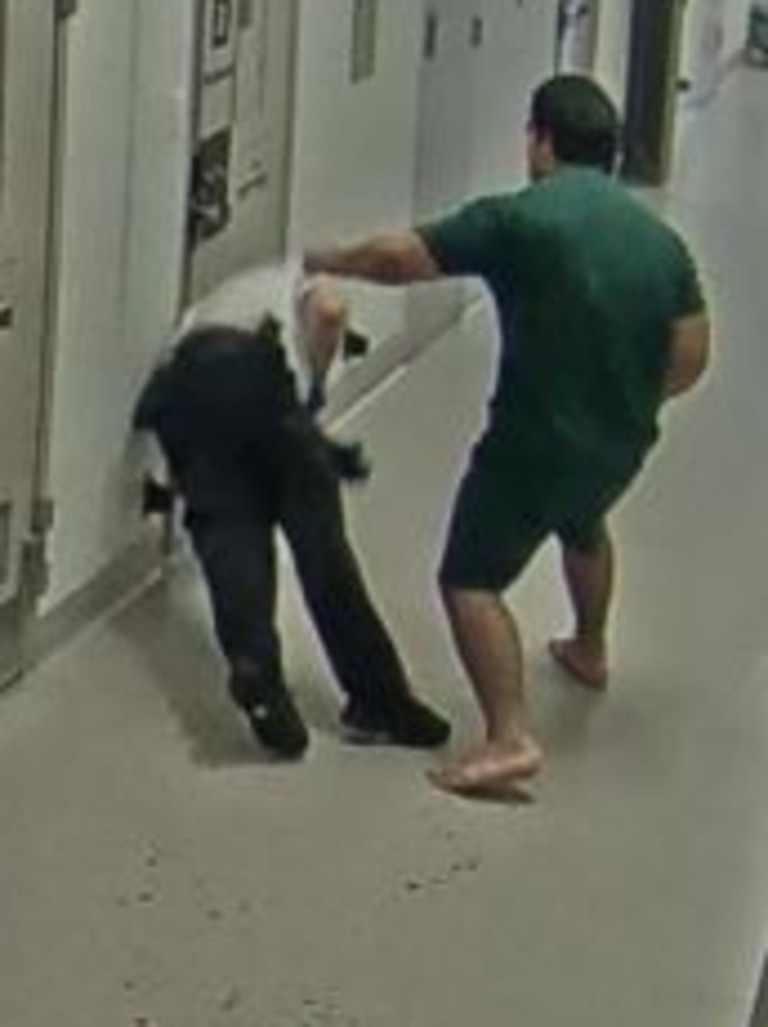 Anzac Talaumi Captured On Cctv In Vicious Attack On Ravenhall Prison Officers Herald Sun