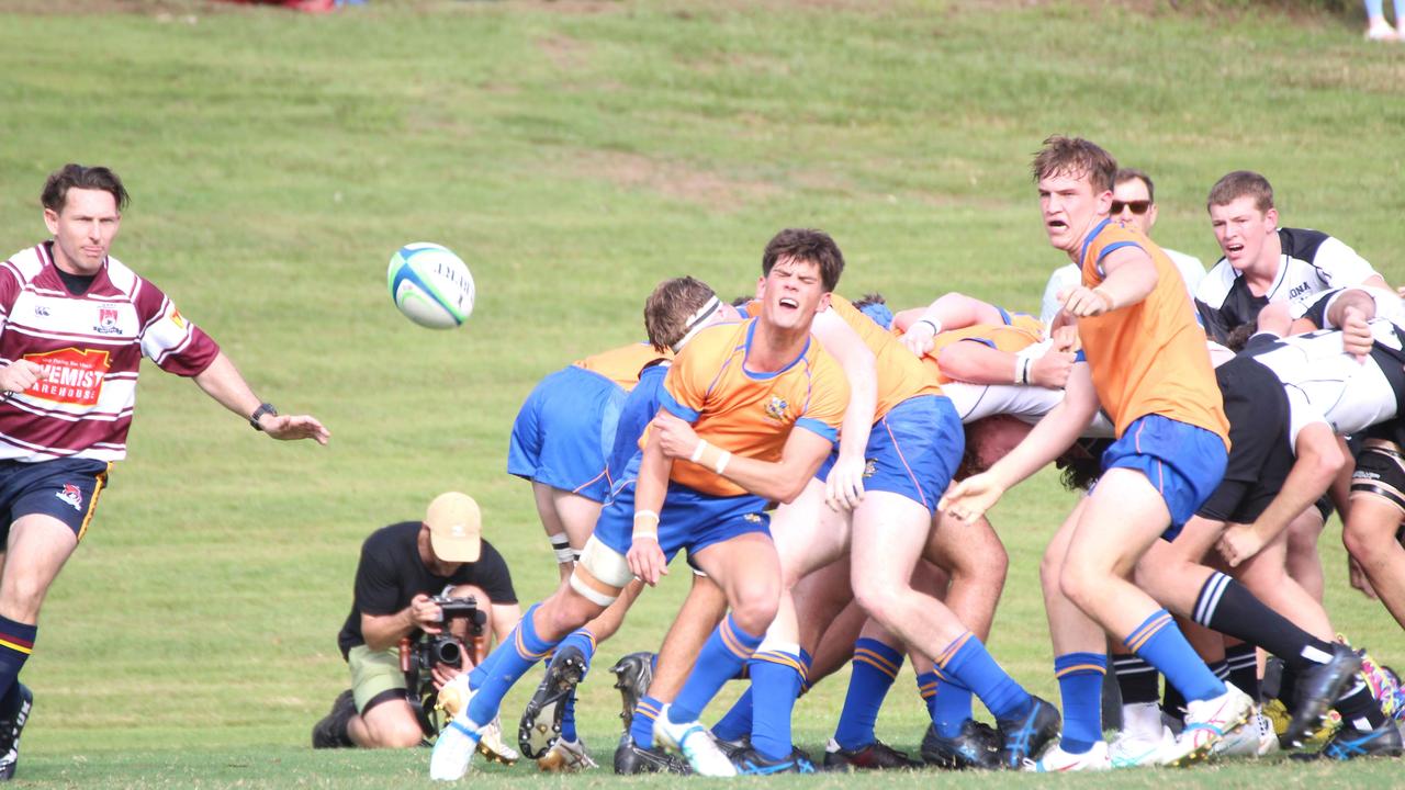 Lachie McCall delivers the ball for Ashgrove.