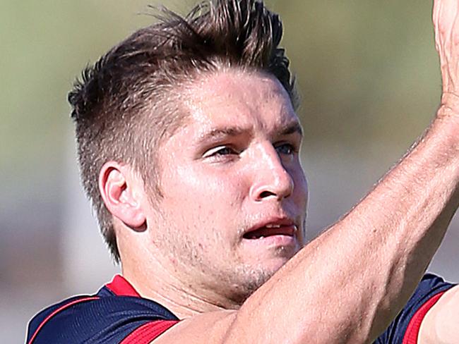 Melbourne Demons in Alice Springs. .Pic Wayne Ludbey,Jesse Hogan,