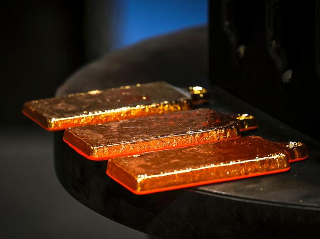 Gold prices have soared to record highs. Picture: AFP
