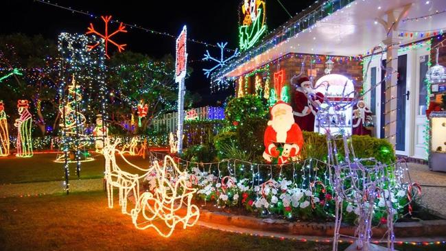 PRP christmas lightsJohn and Kaye Baker's winning Christmas lights display at Murrumba Downs.