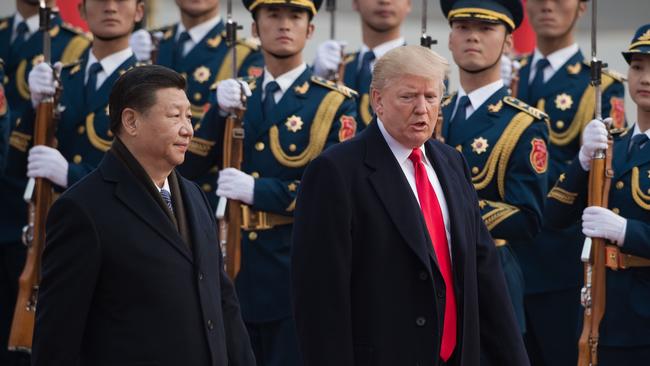 China's President Xi Jinping and US President Donald Trump. Picture: AFP