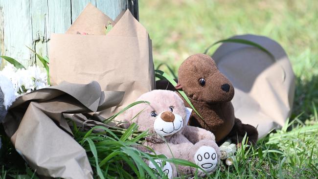 Family and friends have been leaving flowers and teddy bears. Picture: NCA NewsWIRE / John Gass