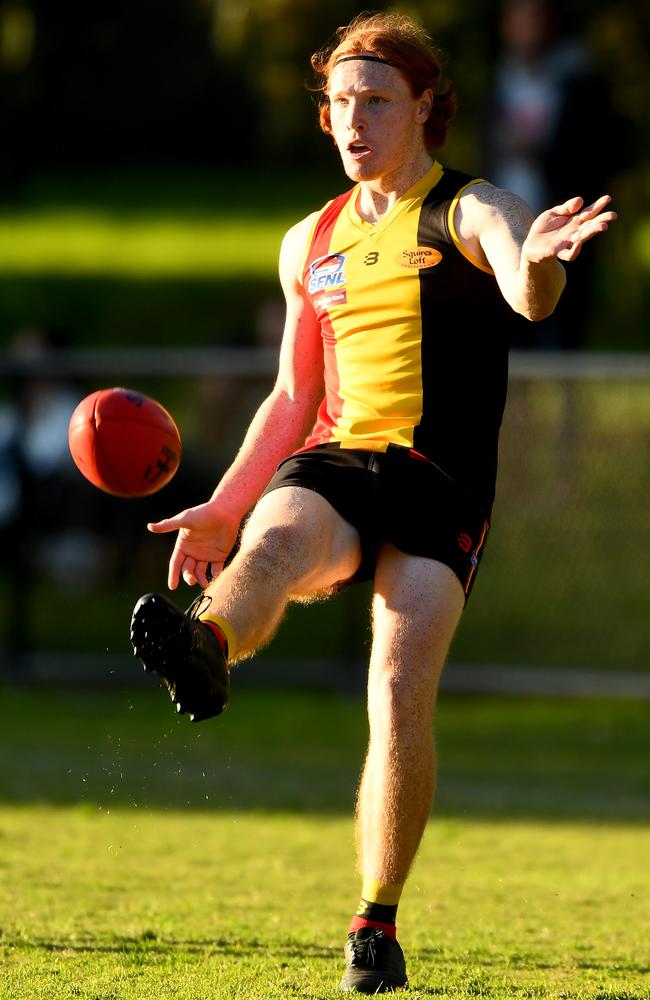 Ollie Moran has played nine VFL games and nine local games. (Photo by Josh Chadwick)