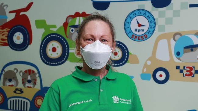 CHHHS vaccine manager Shelley Pember at the new child-friendly clinic at The Pier Shopping centre. Picture: Brendan Radke