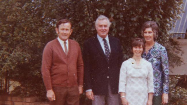 Gough and Margaret Whitlam outside their home in Albert Street, Cabramatta.