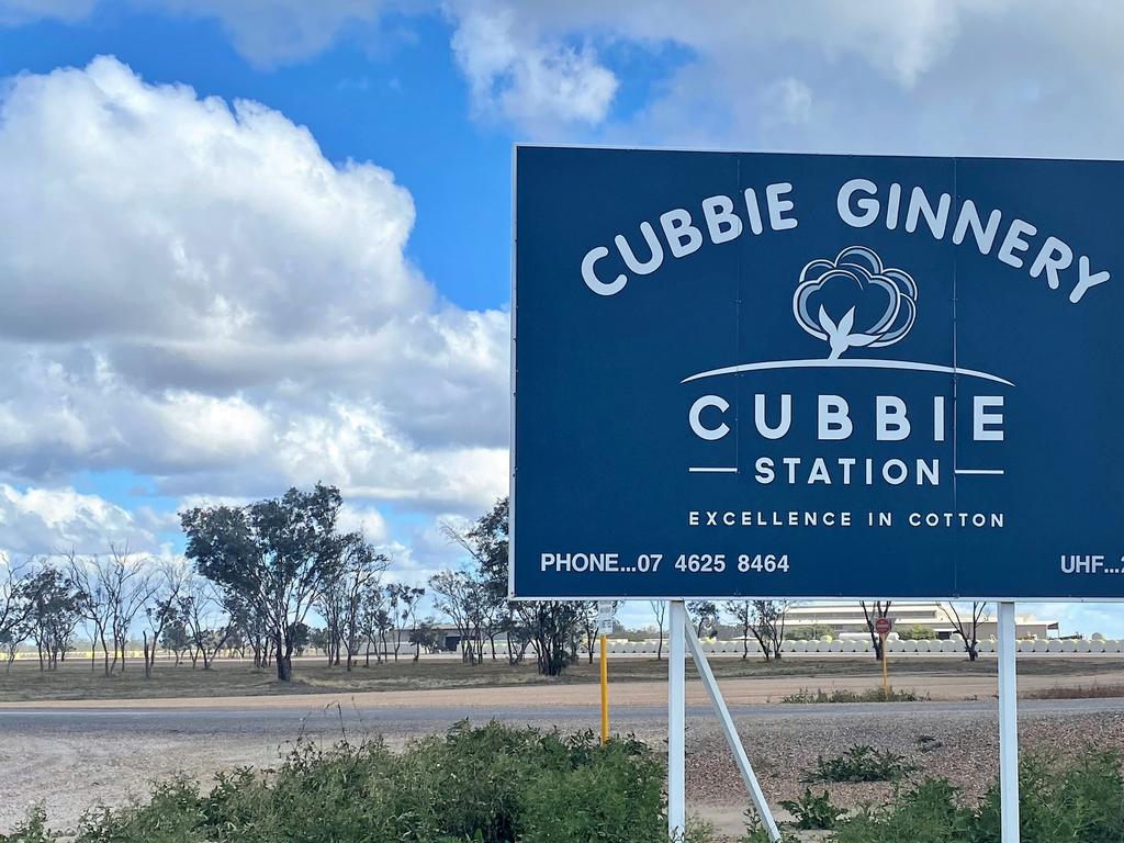 Cotton awaits processing at Cubbie Station – Australia's biggest cotton farm – near Dirranbandi in southern Queensland. Picture: JAMES WAGSTAFF