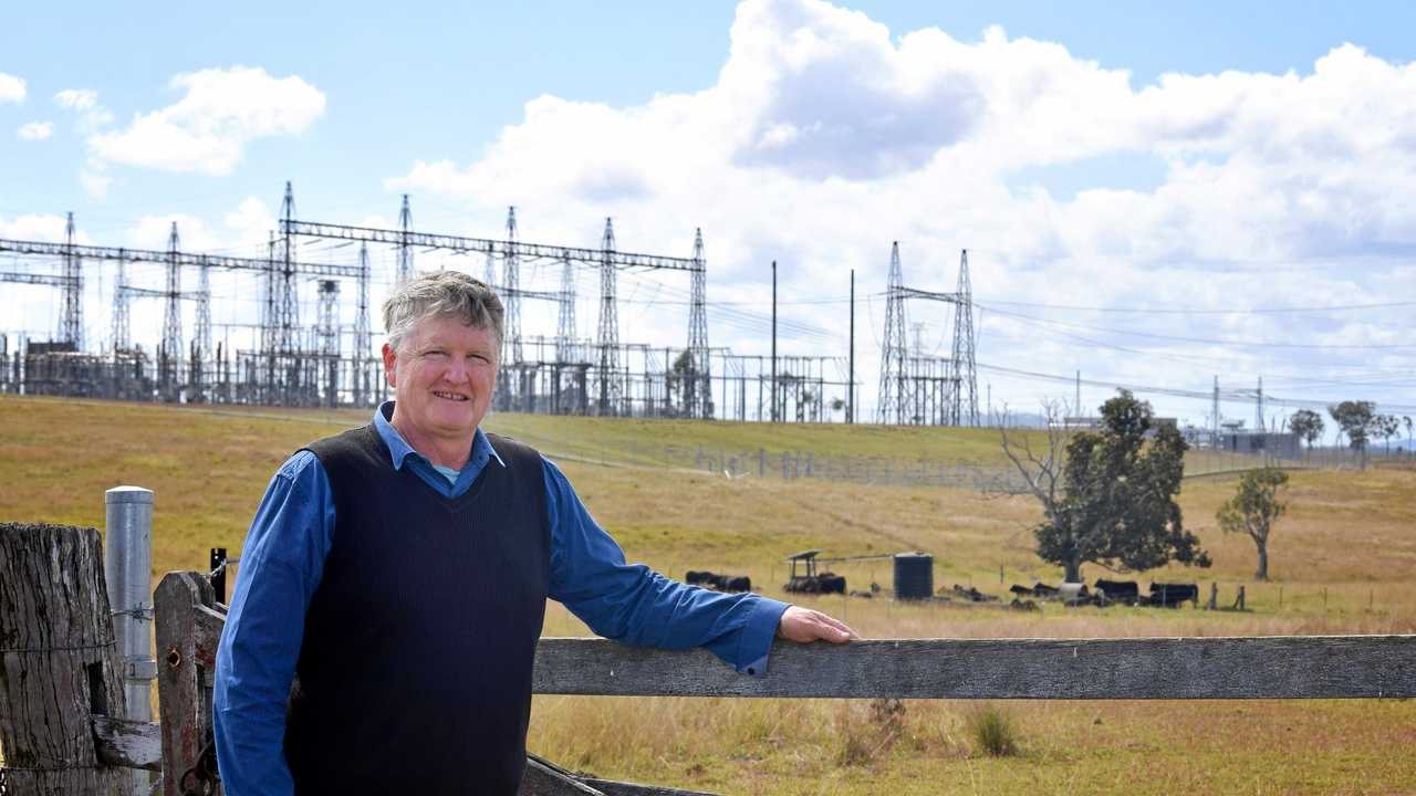 Scott Armstrong at Lower Wonga Sub Station where the farm will be built. Picture: Renee Albrecht